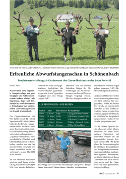 erfreuliche abwurfstangenschau in schönenbach