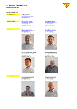 Ansprechpartner Liste - F. Fisseler Bauunternehmung Korbach