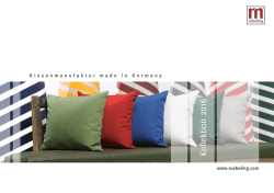 Katalog Kollektion 2016 - Rübeling Textil Gartenmöbelauflagen