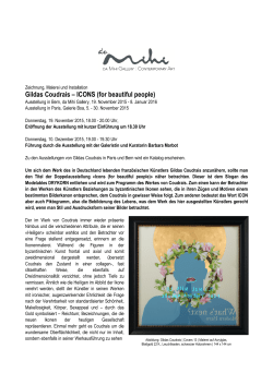 Ausstellungstext Gildas Coudrais