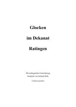 Glocken im Dekanat Ratingen - Glockenb&uuml;cher des Erzbistums K&ouml;ln