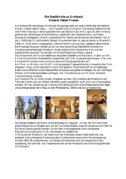 Die Stadtkirche zu Groitzsch Unserer lieben Frauen