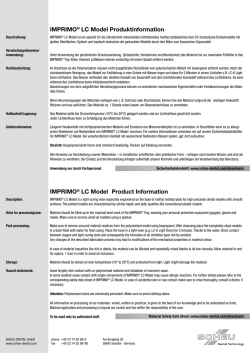 IMPRIMO&reg; LC Model Produktinformation IMPRIMO&reg; LC