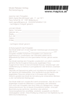 Model-Release-Vertrag - Underwater Photo Academy
