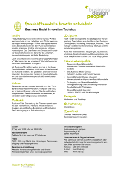 business model innovation toolshop