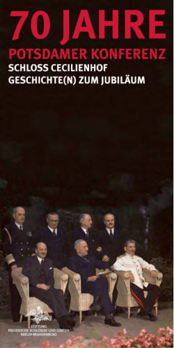 Jubil&auml;umsprogramm 70 Jahre Potsdamer Konferenz | Flyer