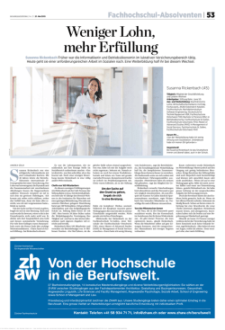 Weniger Lohn, mehr Erf&uuml;llung