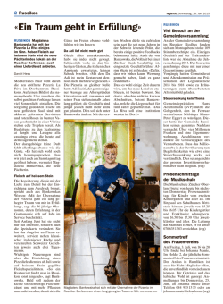 «Ein Traum geht in Erfüllung»