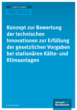 Konzept zur Bewertung der technischen Innovationen zur Erfüllung