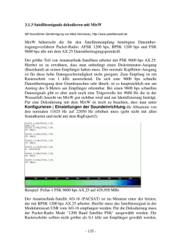 3.1.3 Satellitensignale dekodieren mit MixW MixW beherrscht die f&uuml;r