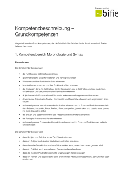 Kompetenzbeschreibung – Grundkompetenzen