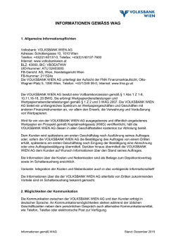 Informationen gem&auml;&szlig; WAG
