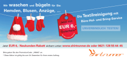 Die Textilreinigung Hemden, Blusen, Anz&uuml;ge