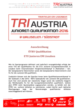 Auschreibung - ÖTRV Triathlon Austria