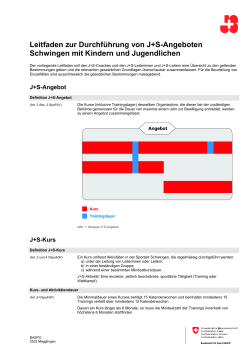 Leitfaden zur Durchführung von J+S