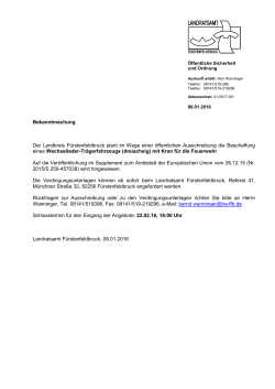 Auskunft erteilt: - Landratsamt Fürstenfeldbruck