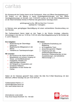 Informationen vorab erteilt: Frau Anne Krause