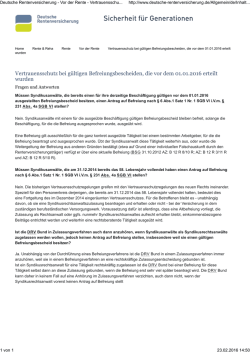 Informationen der Deutschen Rentenversicheurng zu