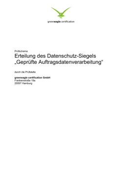 Erteilung des Datenschutz