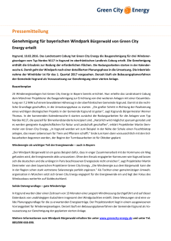 Pressemitteilung - Green City Energy