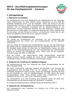 Durchf&uuml;hrungsbestimmungen f&uuml;r das Zweitspielrecht