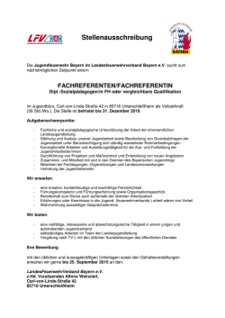 Stellenausschreibung - Landesfeuerwehrverband Bayern