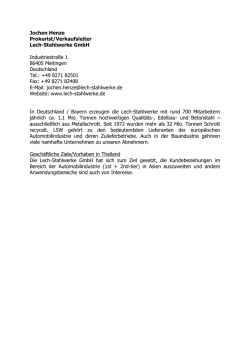 Jochen Henze Prokurist/Verkaufsleiter Lech
