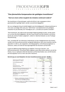 Investment Raucherbereich - bei Prodinger Steuerberatung