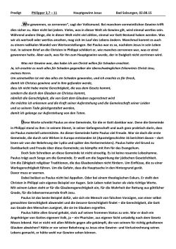 Hauptgewinn Jesus - Evangelisch-Freikirchliche Gemeinde Bad
