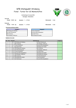 Turnierplan Futsal