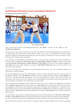 Ein Breitensport-Workshop in einem Leistungssport