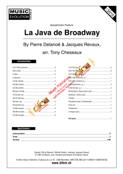 La Java de Broadway - 00 Full Score Harmonie