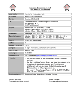 Hessische Einzelmeisterschaft U15 m&auml;nnlich und weiblich