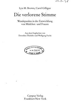 Die verlorene Stimme