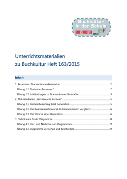 Unterrichtsmaterialien zu Buchkultur Heft 163/2015