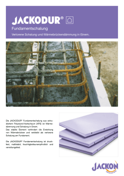 JACKODUR Fundamentschalung Produktblatt
