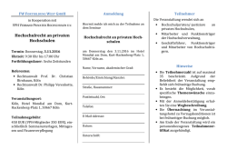 Hochschulrecht an privaten Hochschulen