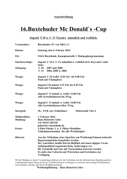 16.Buxtehuder Mc Donald`s -Cup