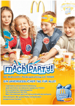 Kindergeburtstag McDonalds Erlangen, Herzogenaurach