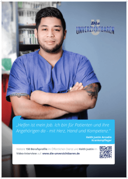 „Helfen ist mein Job. Ich bin für Patienten und ihre Angehörigen da