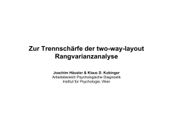 Zur Trennschärfe der two-way-layout Rangvarianzanalyse Joachim
