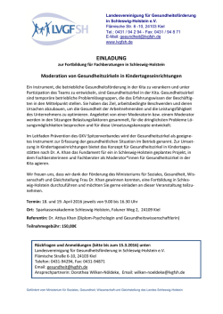 Infos - Landesvereinigung f&uuml;r Gesundheitsf&ouml;rderung in Schleswig