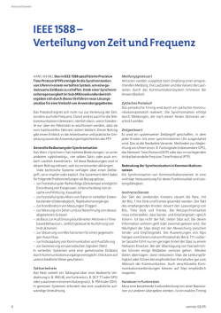IEEE 1588 &ndash; Verteilung von Zeitund Frequenz