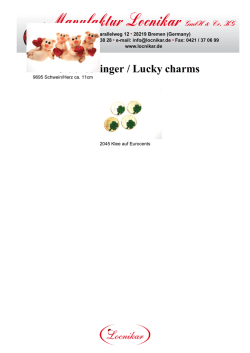 Gl&uuml;cksbringer / Lucky charms