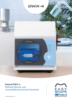 Roland DWX-4. Weltweit kleinste und wirtschaftlichste Dental