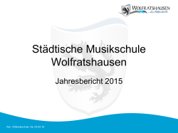 Jahresbericht 2015 - Musikschule