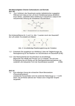 G8 Abituraufgaben Chemie Carbonsaeuren und Derivate