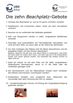 Die zehn Beachplatz-Gebote