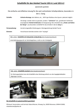 eine Anbauanleitung  - Heinkelfreunde
