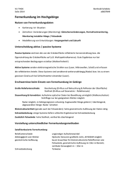 Fernerkundung im Hochgebirge